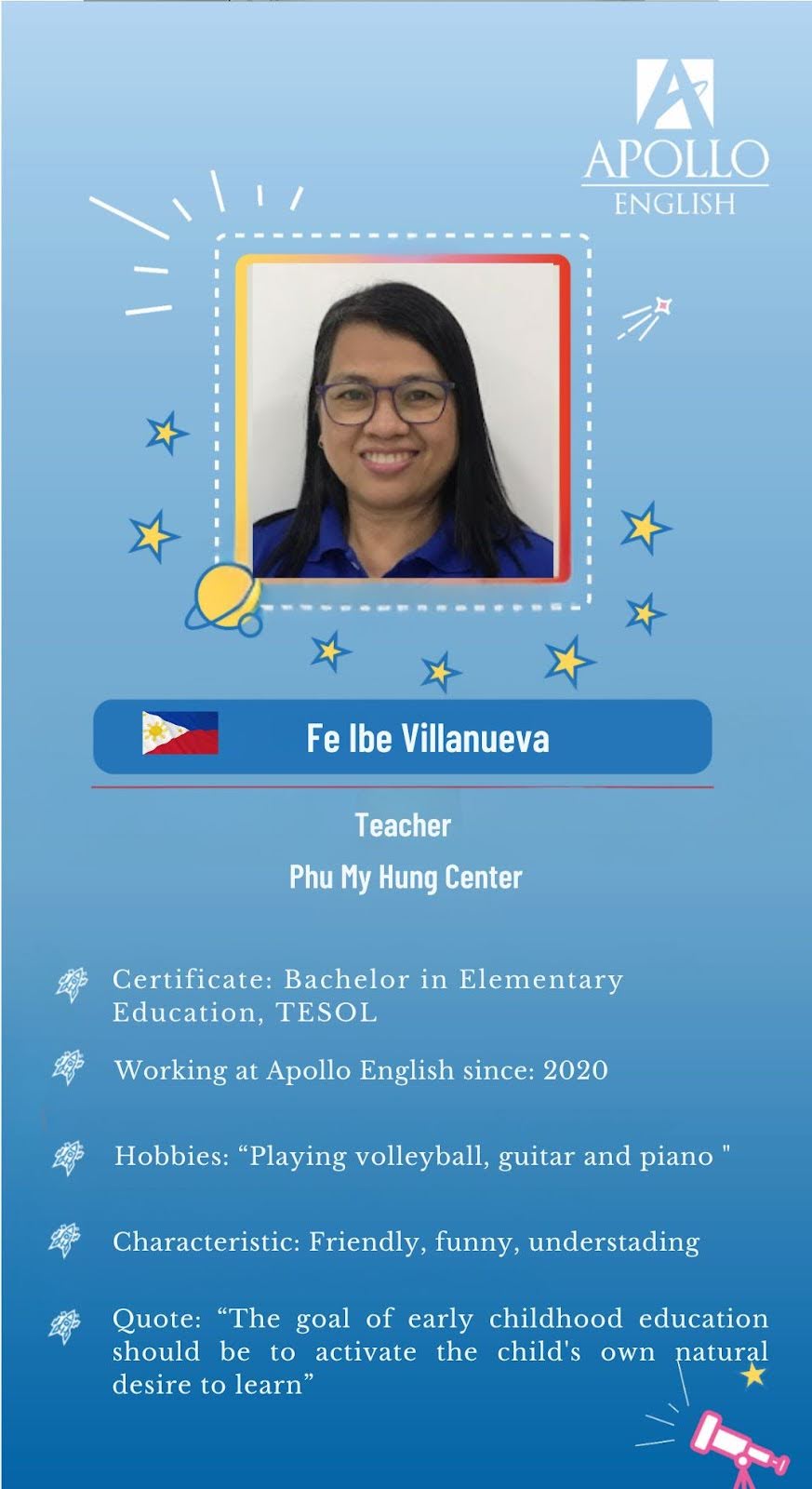 Giáo viên Fe Ibe Villanueva