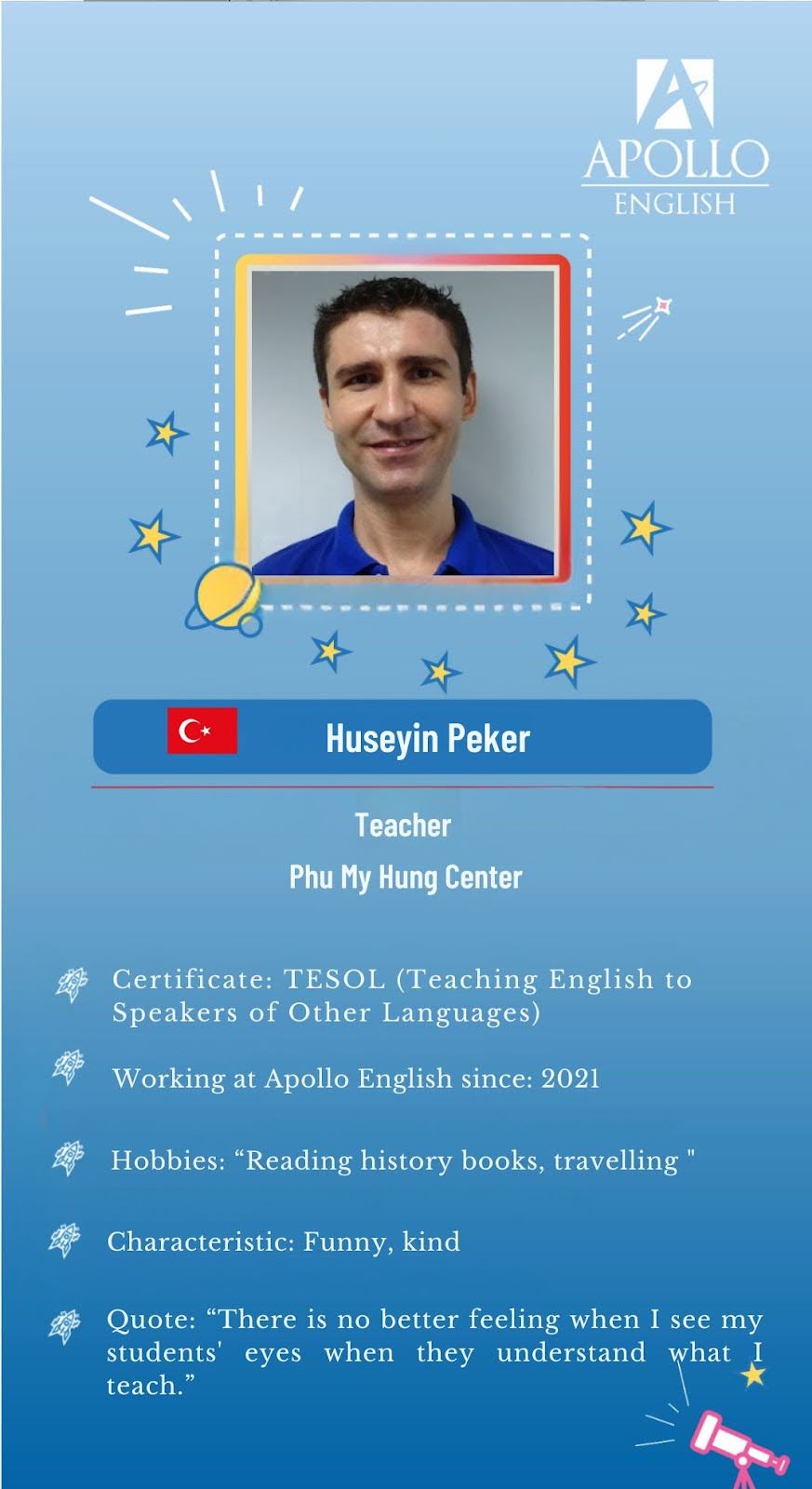 Giáo viên Huseyin Peker