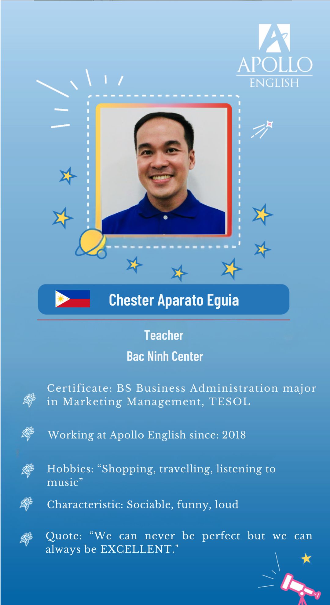 Giáo viên Chester Aparato Eguia