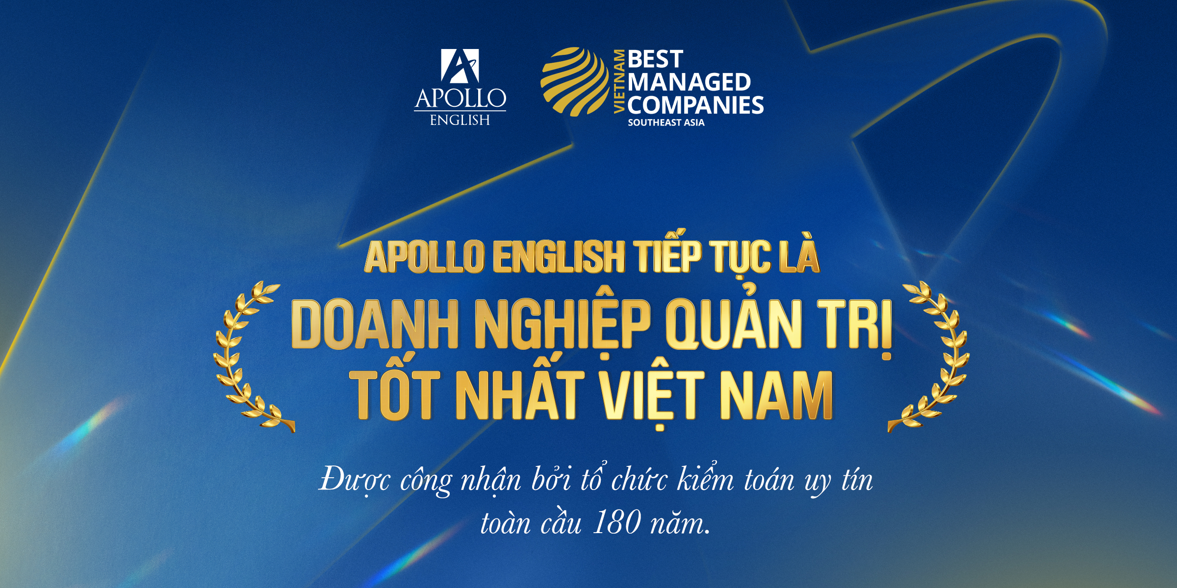 APOLLO ENGLISH ĐƯỢC TIẾP TỤC XƯỚNG TÊN TẠI GIẢI THƯỞNG "DOANH NGHIỆP QUẢN TRỊ TỐT NHẤT”